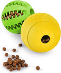 HIPPIH Dog Puzzle Toy 2 Pack, Interactive Dog Toys for Treat Dispensing | Durable Puppy Enrichment Toys, Dog Treat Ball for Teething, Slow Feeder, IQ Training, Green-2.75'', Yellow-3.14'' by HIPPIH