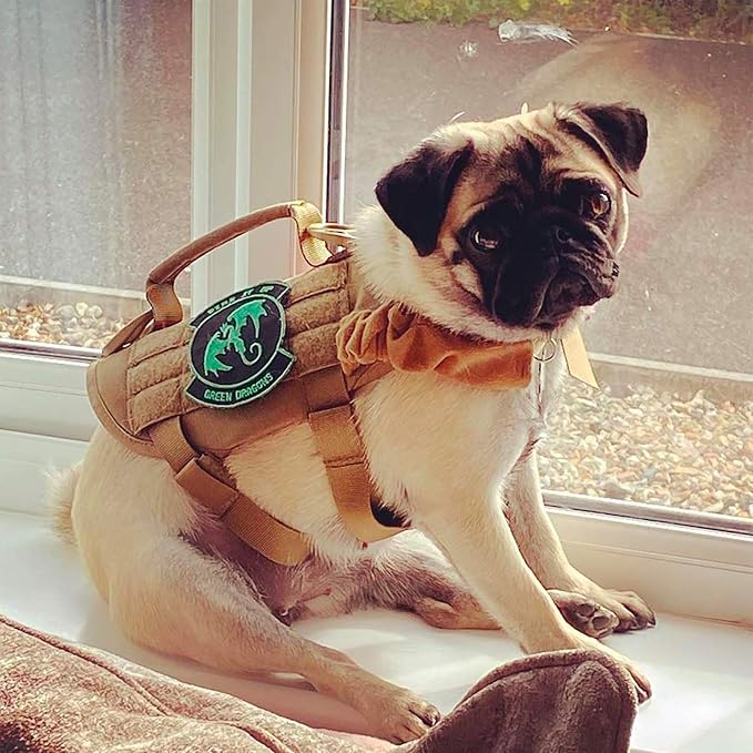 OneTigris Tactical Dog Harness XS Small Dog Vest with Handle | Military XS dog harness with vertical control handle. Soft fleece padding & quick-release. Ideal for training & walks. - Image 2