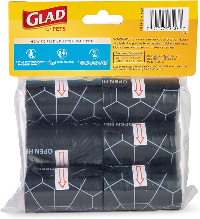 Glad Waste Bags, 90 Count, Fresh Scent, Extra Large | Heavy Duty | For Dogs | Refill Rolls - Image 3