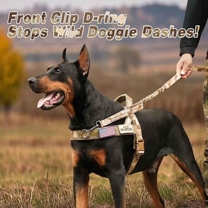 Forestpaw No Pull Dog Harness with Large Handle,Comfortable,L,Camo Brown | Adjustable Fits Chest 26-31",50-80 lbs,Slip On,Quick Release,Easy Control,Soft Padded,for Medium Large Dogs Walking Training - Image 3