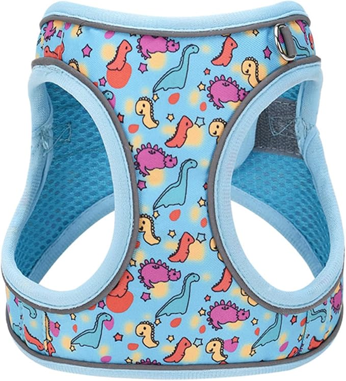 Step in Dog Harness No Pull Dinosaur Adjustable Soft Mesh Harness | Reflective Pet Vest Harness and Leash Set for Small Medium Dogs - Image 2