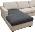 Eismodra Sectional Couch Covers Chaise Cushion Cover for Sofa L Shape Chaise Lounge Magic Stretch 3 Cushion Couch Slipcover for Dogs L Shaped Replacement Protector,Dark Gray X-Large(Only 1 Piece) by Eismodra