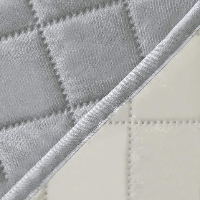 Easy-Going Reversible Couch Cover, 2 Cushion Sofa, Light Gray/Ivory | Loveseat Slipcover For Dogs, Water Resistant Furniture Mat, Living Room, Non-Slip Sofa Cover, Pet Friendly - Image 6