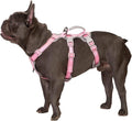 Escape Proof Dog Harness, Escape Artist Harness, Fully Reflective Harness with Padded Handle, Breathable,Durable, Adjustable Vest for Medium Dogs Walking, Training, and Running Gear (Pink,M) by Huntboo