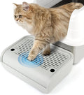 Litter Box Step, Cat Step Ramp Catcher with Filter Function, Grey | Litter Box Ramp for Kittens & Old Cats, Washable, Anti-Tracking, Non-Slip Litter Catcher, Easy to Clean by Bartuke