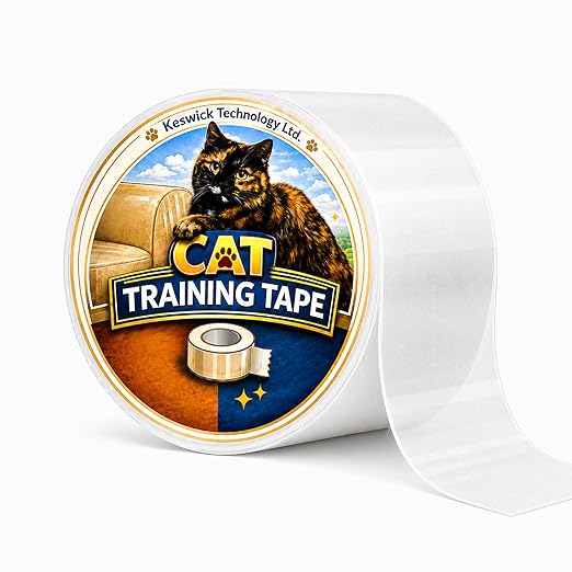 2.5" x20' Furniture Protector for Cats, Cat Scratch Deterrent Tape for Couch & Sofa, Clear Anti Scratch Furniture Protection, Protect Carpet, Door & Wall, Residue-Free by Unknown