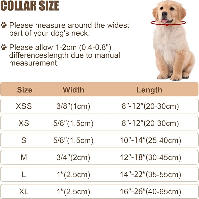 Reflective Dog Collar, Puppy Collar with Buckle Adjustable, Light Pink XL | Breathable Nylon Collars for Small Medium Large Dogs, No Chafing on Walks and Outdoor Hikes, Metal D-Ring, Night Safety - Image 5