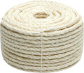 Natural Sisal Rope 1/4 Inch 32-Feet for Cat Tree Tower Repair and Replace Scratching Post, DIY Hemp Twine Rope for Cat Scratching Furniture Window Perch and Crafts Gardening Home Decorating by Juomid
