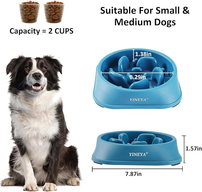 YINEYA Slow Feeder Dog Bowls, Pet Supplies That Slow Down Eating, Pet Food Bowls, Maze Dog Puzzle Feeder for Medium Breed - Image 5