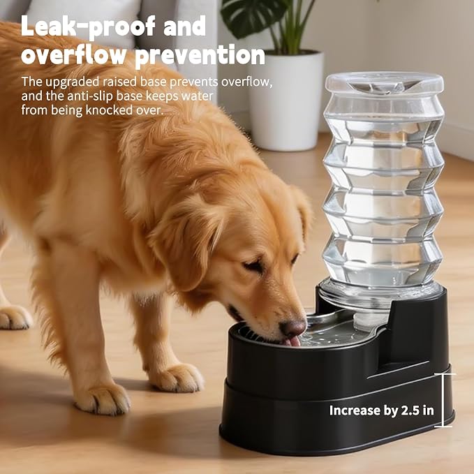 RIZZARI 8L Elevated Dog Waterer: Comfort Height Design | Gravity Fed/No Power Needed/Anti-Spill Base/for Senior Dogs & Large Breeds/Living Room/Garden/ Easy-Clean - Image 4