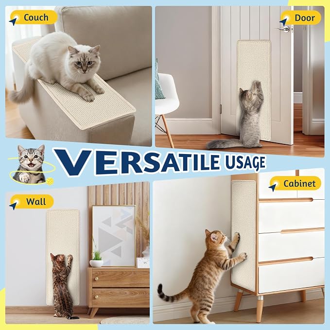 ENONCI Corner Cat Scratcher, 30x11.8 Furniture Furniture Protector Couches & Walls​ - Image 5