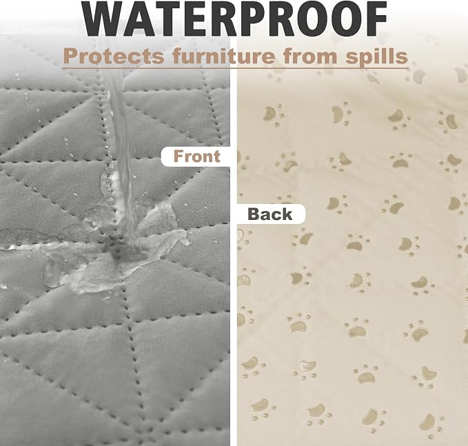 Ameritex Sofa Cover Waterproof for Seats Couch Cover for Dogs Pet Couch Cover Velvet for Chair Loveseat Sofa Machine Washable - Image 2