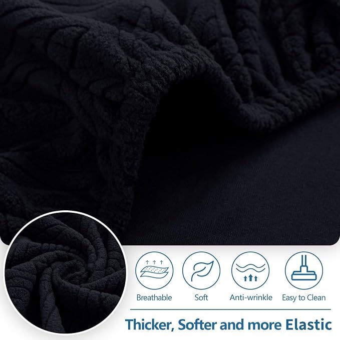 hyha Individual Couch Cushion Covers, Sofa Seat Cushion Covers Washable | Stretch Dog Couch Cover, Elastic Bottom, Anti-Slip Furniture Protector, Ideal For Pets & Kids, Durable Sofa Slipcover, 2 Pcs - Image 3