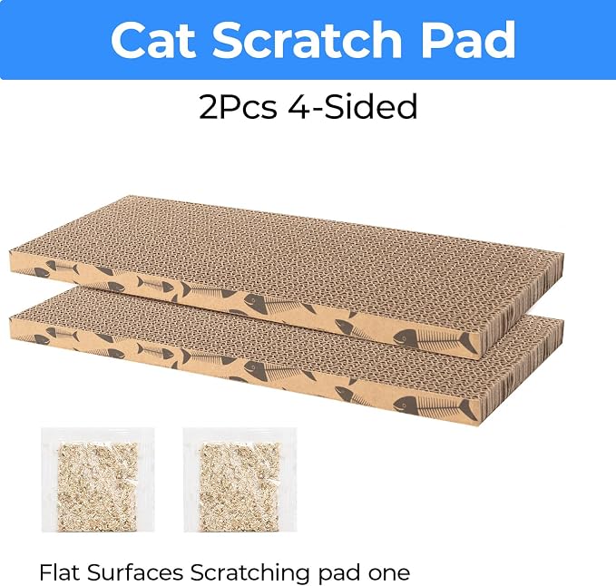 Mini Cat Scratching Board Small Cat Scratcher Cardboard Cat Scratchers for Indoor Cat Cardboard Scratcher(2pcs) - Image 3