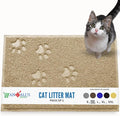 Andalus Medium Cat Litter Mat, Pack of 1 - Waterproof, Non-Slip & Easy to Clean Cat Litter Box Mat for Extra Efficient Pet Litter-Trapping, Beige (23.5” X 15.75”) by AndalusBrand