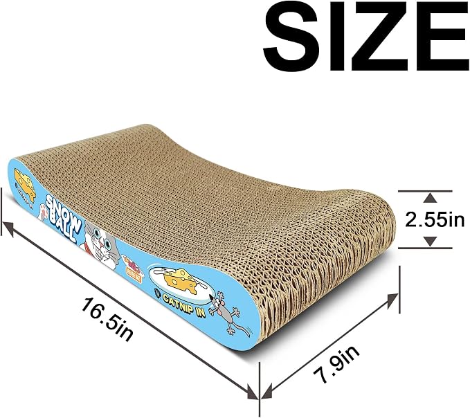 TTCAT Cat Scratching Pad, 2 Pack Corrugated Cat Scratcher Cardboard, Bone Type Durable Cat Scratching Board Reversible for Furniture Protection. - Image 2