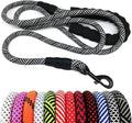 MayPaw Heavy Duty Rope Dog Leash, 3/4/6/7/8/10/12/15/20/30 FT Nylon Pet Leash, Soft Padded Handle Thick Lead Leashes for Large Medium Dogs (Black, 1/2" * 10') by MayPaw