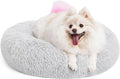 MIXJOY Orthopedic Dog Bed Comfortable Donut Cuddler Round Pet Beds Ultra Soft Washable Dog and Cat Cushion (20''/23''/30'') (23'', Grey) by MIXJOY