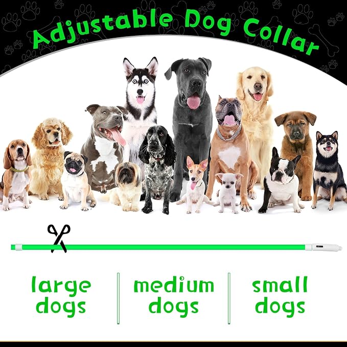 Weewooday 3 Pcs Light up Dog Collars USB Rechargeable LED | USB Waterproof Glow Collar, Adjustable Lighted Necklace for Night Walking, Fits Large Medium Small Dogs, High Visibility - Image 7