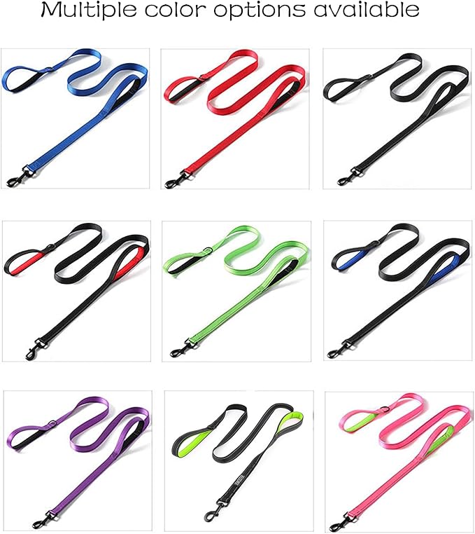 Heavy Duty Dog Leash - 2 Handles by Padded Traffic Handle for Extra Control, 6foot Long - Perfect for Medium to Large Dogs (6 ft, Bright Green) - Image 7