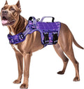 Dog Harness for Large Dogs, No Pull Tactical Vest with Front Clips | Easy Contrl Handle, Breathable Soft Padded, Adjustable, Reflective, Heavy Duty, Easy Take On & Off, Purple Camo X-Large by Runfido