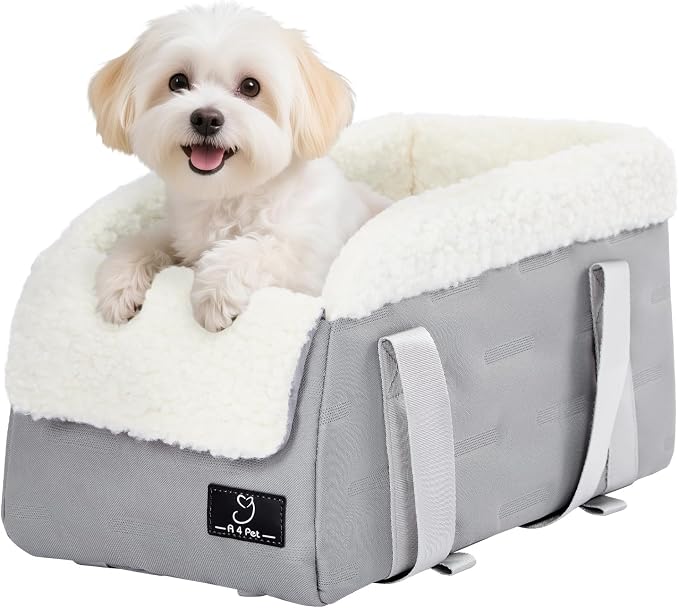 Center Console Dog Car Seat for Small Dogs Under 12 lbs – Secure Booster Seat with Safety Tether, Fits Most Cars & SUVs, Soft Washable Cushion, Portable Carrier Ideal for Pet Travel - Image 9