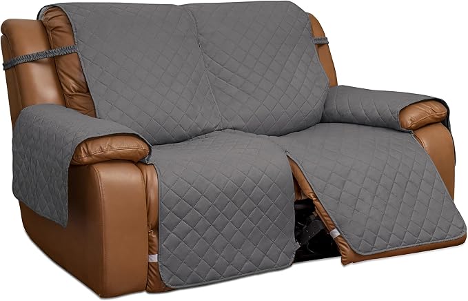 Easy-Going Reversible Couch Cover for 2 Seat Recliner Sofa, Gray/Light Gray | Sofa Slipcover For Dogs, Sofa Cover For Loveseat Recliner, Furniture Protector Mat, Pet Friendly by Easy-Going