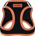 Voyager Step-in Air Dog Vest Harness - Black/Orange Trim, Medium | 16 - 18" in Chest, Reflective Bands, All Weather Breathable Air Mesh, Cats Compatible, Lightweight, Fast Drying by BestPetSuppliesLLC