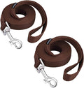 AMAGOOD 6 FT Dog Leashes, Strong and Durable Traditional Style Leash with Easy to Use Collar Hook,Dog Leads Great for Small and Medium(3/4" x 6 ft,Brown(Pack of 2)) by DOGLEASH
