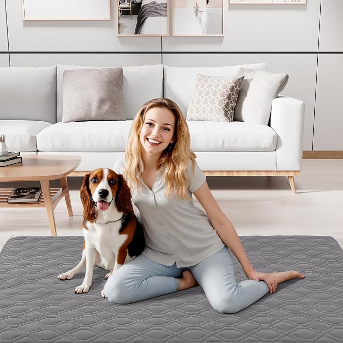 Smiry Reversible Waterproof Pet Couch Covers for Sofa | Washable Dog Couch Sofa Covers, Water Resistant Furniture Protector Slipcover, Geometric (30"x70", Grey/Dark Grey) - Image 9