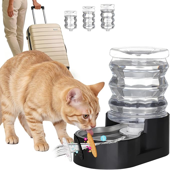 RIZZARI 5L Filtered Cat Water Dispenser: Fresh Water for Indoor Cats | 5L Long-Lasting Water Supply/Cleaner Drinking Experience/Filtered Fresh Water/Compact Design For Indoor Spaces by RIZZARI