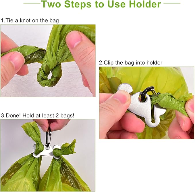 4PCS Dog Poop Bag Holder, Waste Bag Holder, Dog Poop Bag Carrier, Hand Free Holder, Metal Holder - Image 4