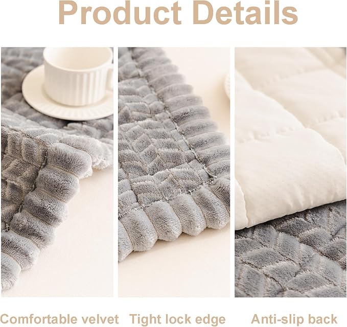 Pet Couch Cover Dogs Washable Sofa Protector Covers Non Slip Fuzzy Dog Mat | Soft Flannel, Anti-Slip Backing, Protect Furniture from Hair, Dirt, Messes, Fit Sofa and Loveseat - Image 3