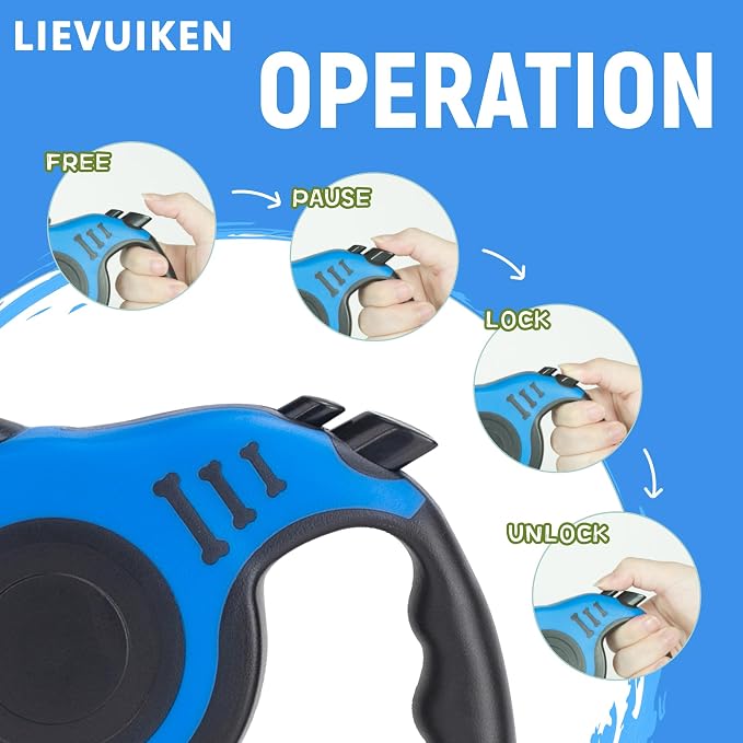 Retractable Dog Leash Automatic Telescopic Tractor Dog Tape | Pet Tape 10/16 FT Durable and Convenient, with Non-Slip Handle, Suitable for Small and Medium-Sized Dogs - Image 5