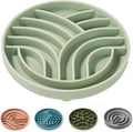 OHMO Slow Feeder Dog Bowl, 5.9" Lick Mat for Dogs, Tree of Life, Sage Green | Cat Slow Feeder Bowl, Anti Choking, Enrichment Toys, BPA-Free Silicone Feeding Bowl, Boredom and Anxiety Reducer by OHMO