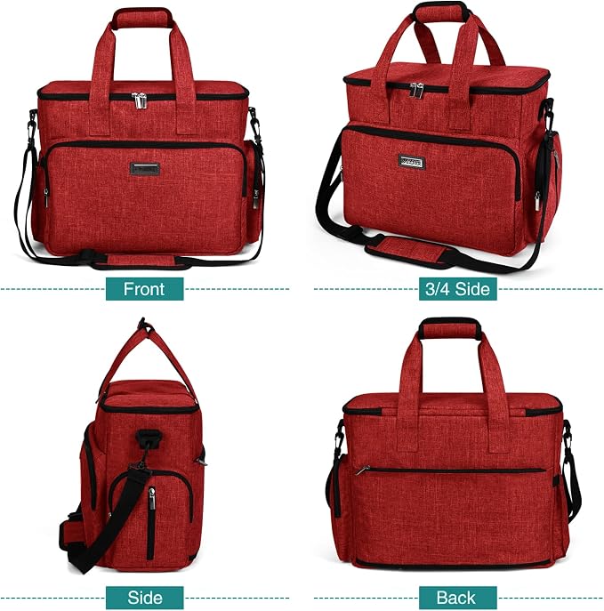 BAGLHER Dog Travel Bag, Pet Travel Bag (ALL Pet Travel Supplies), With 2 Pet Food Containers and 2 Collapsible Silicone Bowls; Essential Kits for Pet Travel Red - Image 2