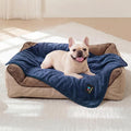 Luciphia Waterproof Pet Blanket, Washable Reversible Sherpa Fleece Throw | Liquid-proof furniture protector for bed and couch, soft reversible sherpa fleece for dogs, cats blue, XS by luciphia