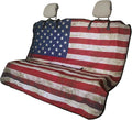 Back Seat Cover for Car Trucks Van SUV Jeep,Waterproof Rear Bench Towel Seat Covers for Dogs and Kids,Automotive Backseat Protector (American Flag) by LoyaGour