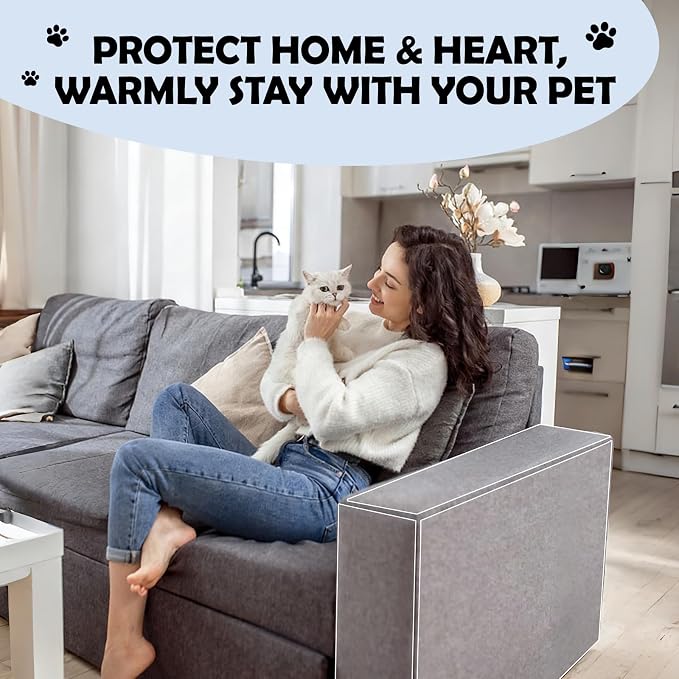 Cat Scratch Furniture Protector Set, Single-Sided Couch Protector from Cats Claws, Cat Anti Scratch for Furniture, Cats Scratching, Couch, 2 Rolls(196.8"X15.8" + 118.1"X7.9") with 50 Twist Pins - Image 7