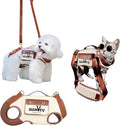 Wakytu Dog Lift Harness Dog Carrier Sling for Small Dogs & Cats,S | stylish puppy sling carrier with handle & pocket,adjustable leash,walking & travel by Petshome