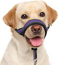 BARKLESS Soft Dog Head Collar, Patented Padded No Pull Head Halter, Training Nose Leash with Safety Link for Medium Large Dogs, Adjustable Muzzle Leash, Easy Control for Walking (XL, Purple) by Barkless