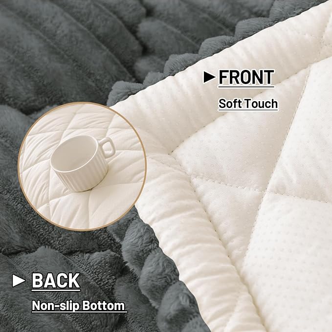 Smiry Couch Cover for Dogs Washable, Non Slip Fuzzy Pet Sofa Protector | Soft Thick Furniture Cover for Sofa, Loveseat and Sectional, Scratch & Pet Hair Resistant (Dark Grey, 43" x 82.7") - Image 5