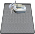 Cat Litter Mat for Litter Box, Silicone Large Cat Litter Trapping Mat - 31x22 in, Waterproof & Non-Slip, Durable & Easy Clean, Gray by Jacooxi