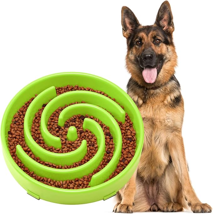 JASGOOD Slow Feeder Dogs Bowl for Large Medium Dogs,Anti-Gulping Pet Slower Food Feeding Bowls Stop Bloat,Preventing Choking Healthy Design Dogs Bowl by JASGOOD