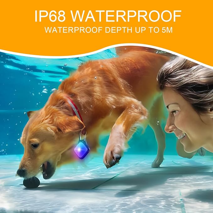 Dog Collar Light 4 Modes RGB Lights High Capacity USB Rechargeable Dog Light Waterproof for Night Walking(2 Pack Black) - Image 3