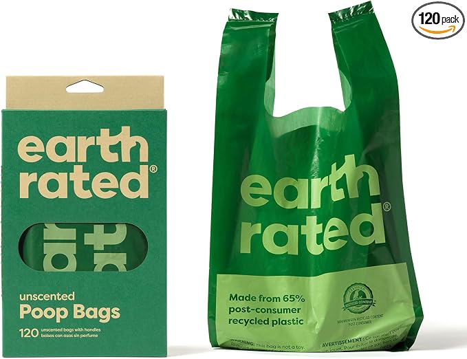 Earth Rated Dog Poop Bags for Dogs, 120 Leak Proof Refill Rolls, Unscented | Extra Thick Waste Bag Refill Rolls by EarthRated