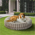 BALANCE Luxury Donut Dog Bed, 36 Inches Round Dog Beds Large Sized Dogs Washable, Orthopedic Calming Dogs Bed for Pets with Anti-Slip Bottom, Oatmeal by BalancePet