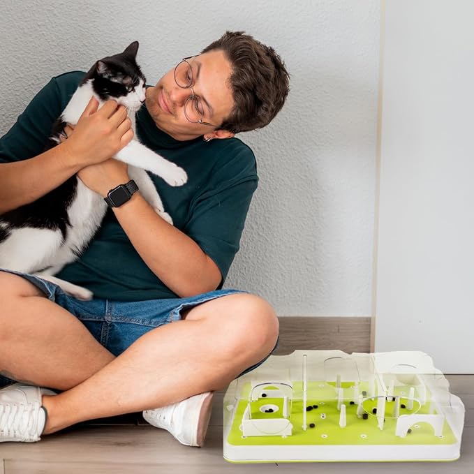 ALL FOR PAWS Interactive Cat Puzzle Feeder & Slow Feed Toy – Mental Stimulation Treat Dispenser Maze for Indoor Cats, Enrichment & Cat Food Toy - Image 10