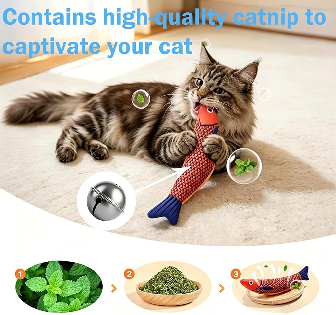 Ball Pit and Tunnel Tent for Cats, with 200 Pom‑pom Balls, 1 Ball Launcher, 8 Bell Balls, 4 Colorful Mice and 1 Saury Fish, Foldable Indoor & Outdoor Cat Activity Center for Interactive Play - Image 5