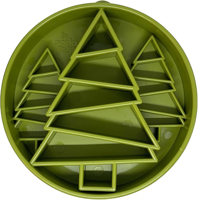 SodaPup Pine Tree Enrichment Bowl – Durable Slow Feeder Bowl Made in USA from Non-Toxic, Pet-Safe, Food Safe Material for Mental Stimulation, Slowing Down Eating, Healthy Digestion, & More by SodaPup